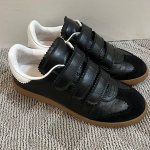 Isabel Marant Beth Leather Velcro Sneakers size 39